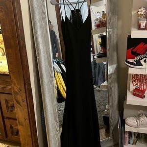 Windsor maxi open back lace detail dress